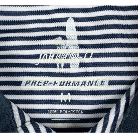 Johnnie-O Houston Astros Polo Shirt Men Medium Striped Prep-Formance Navy Stripe - Picture 3 of 13